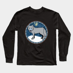 Cunning Gray Lone Wolf Long Sleeve T-Shirt